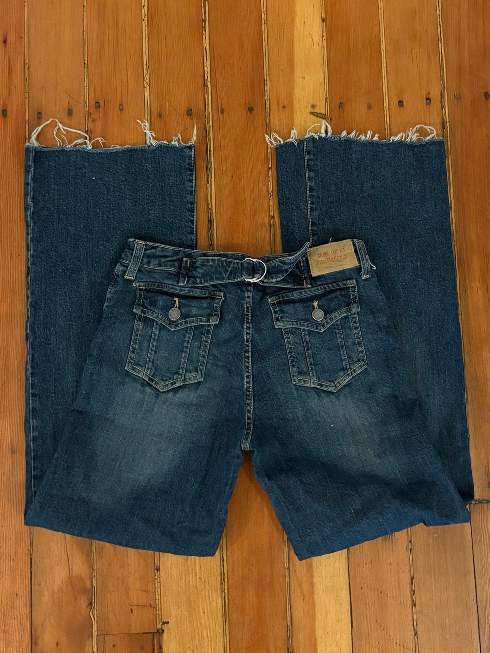 Love & Nostalgia y2k low rise jeans with buckle